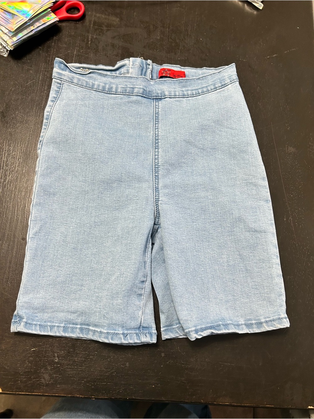 Light Blue Women's Denim Bermuda Shorts
